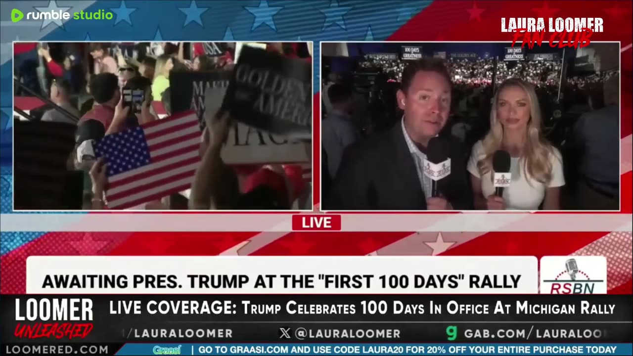 simulcast - EP118: LIVE COVERAGE: Trump Celebrates 100 Days In Office At Michigan Rally