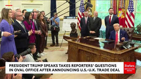 NEW: Trump Says Tariff On China Will Ultimately Come Down After US-UK Trade Deal Announced