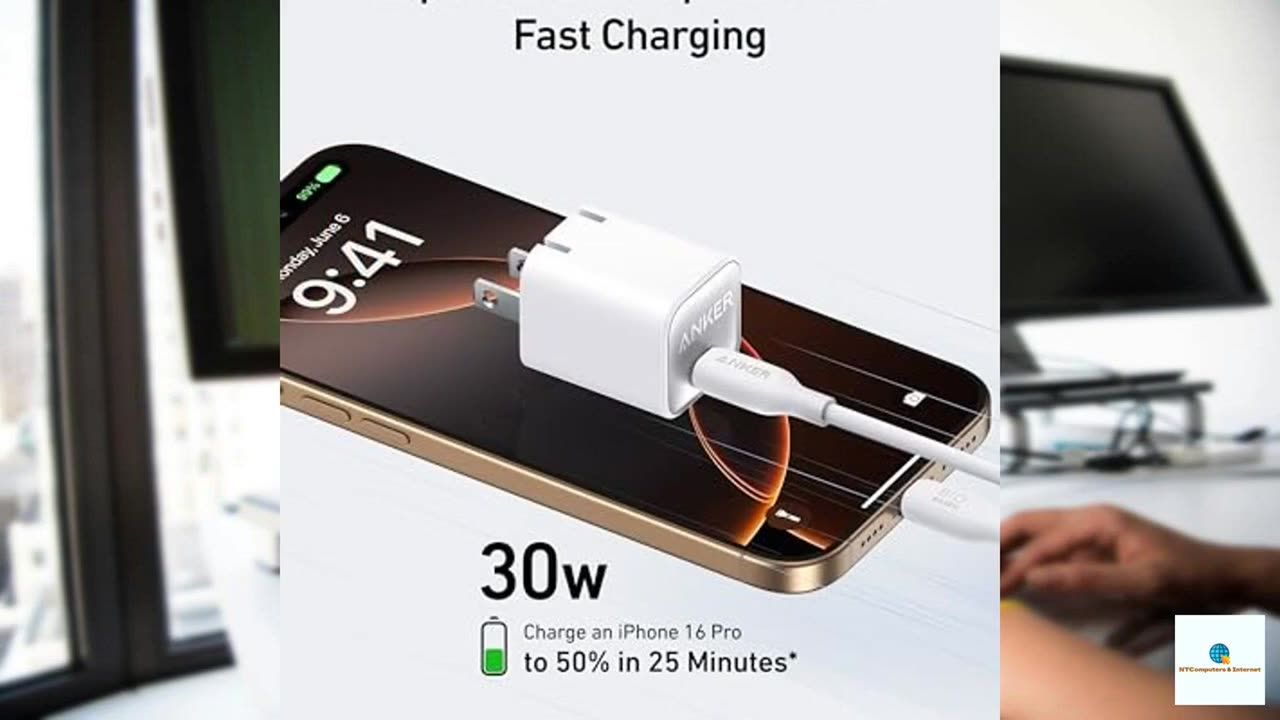 Anker Nano Charger, USB C GaN Charger 30W, PIQ 3.0 Foldable PPS Fast Charger for iPhone 16