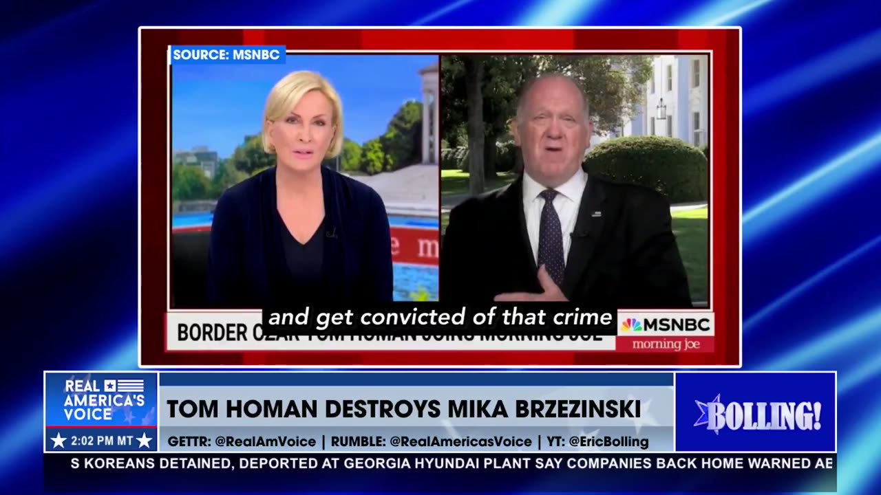 TOM HOMAN DESTROYS MIKA BRZEZINSKI AFTER CLAIMING ICE IS DISAPPEARING PEOPLE