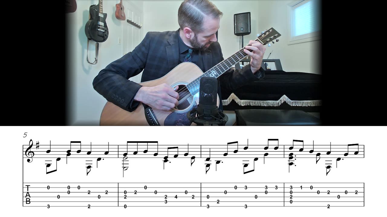 Waltzing Matilda - Fingerstyle Guitar Lesson (Sheet Music + TAB)