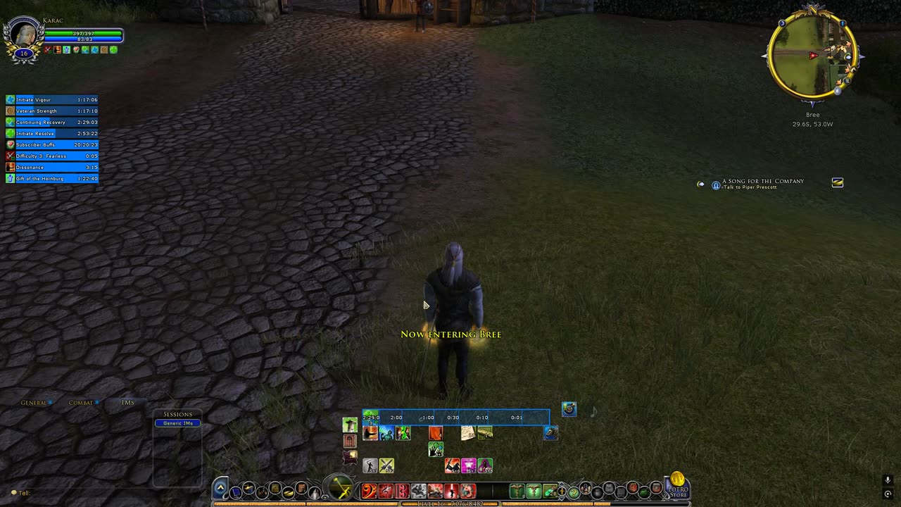 The Lord Of The Rings Online - Minstrel level 15 class quest - A Song for the Company