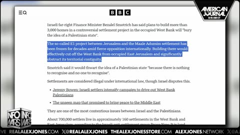 Israeli Settlement Plans Will 'Bury' Idea of Palestinian State, Minister Says 8/14/25