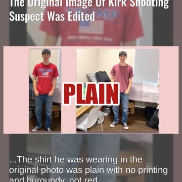 Fact Check: Tyler Robinson Was NOT Wearing A Trump Shirt In Photo -- Original Image Edited