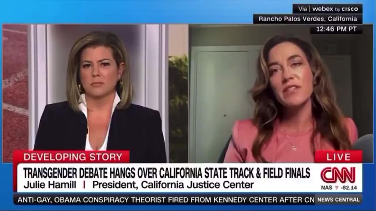 California attorney Julie Hamill corrects CNN’s Brianna Keilar after she referred to biological male track athlete AB Hernandez as a girl