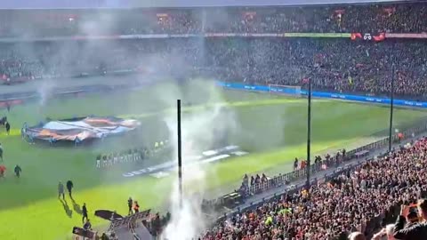 Feyenoord vs AS Roma 1-0 (goal Mats Wieffer) UEFA Europa League quarter-final 2023