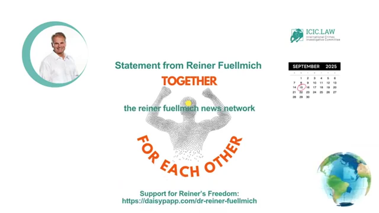 Dr. Reiner Fuellmich Statement on 15th September 2025