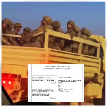 #California Governor #Gavin #Newsom has filed emergency motion to stoP #MILITARY #LosAngeles #Riots