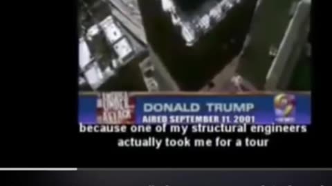 Trump is aware bombs took out buildings on 911 not planes