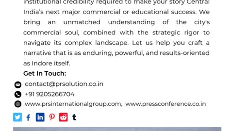 Indore’s TOP PR Agency