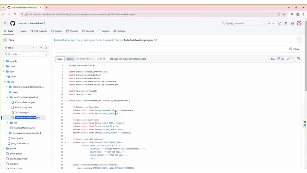 Client Work (𝐋𝐚𝐛 𝟓) | 𝐂𝐒𝐓𝟐𝟑𝟑𝟓 𝐋𝐚𝐛 𝟓 GitHub Upload Mobile Graphical Interface Programming |Algonquin