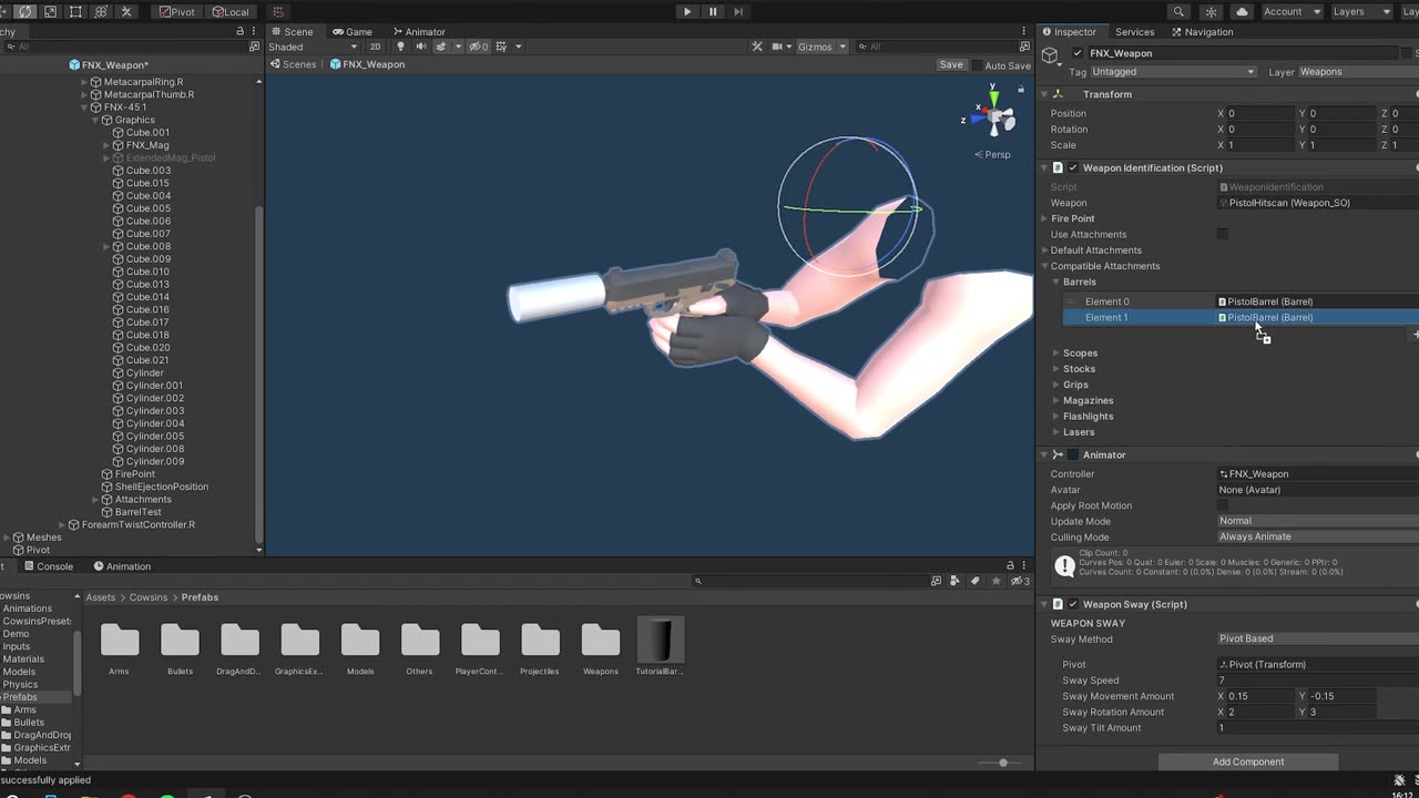 Working with Attachments in FPS Engine