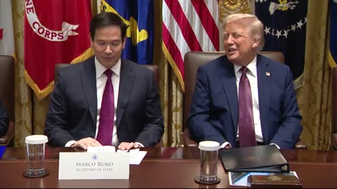 🤣 Secretary Marco Rubio at the Cabinet Meeting today