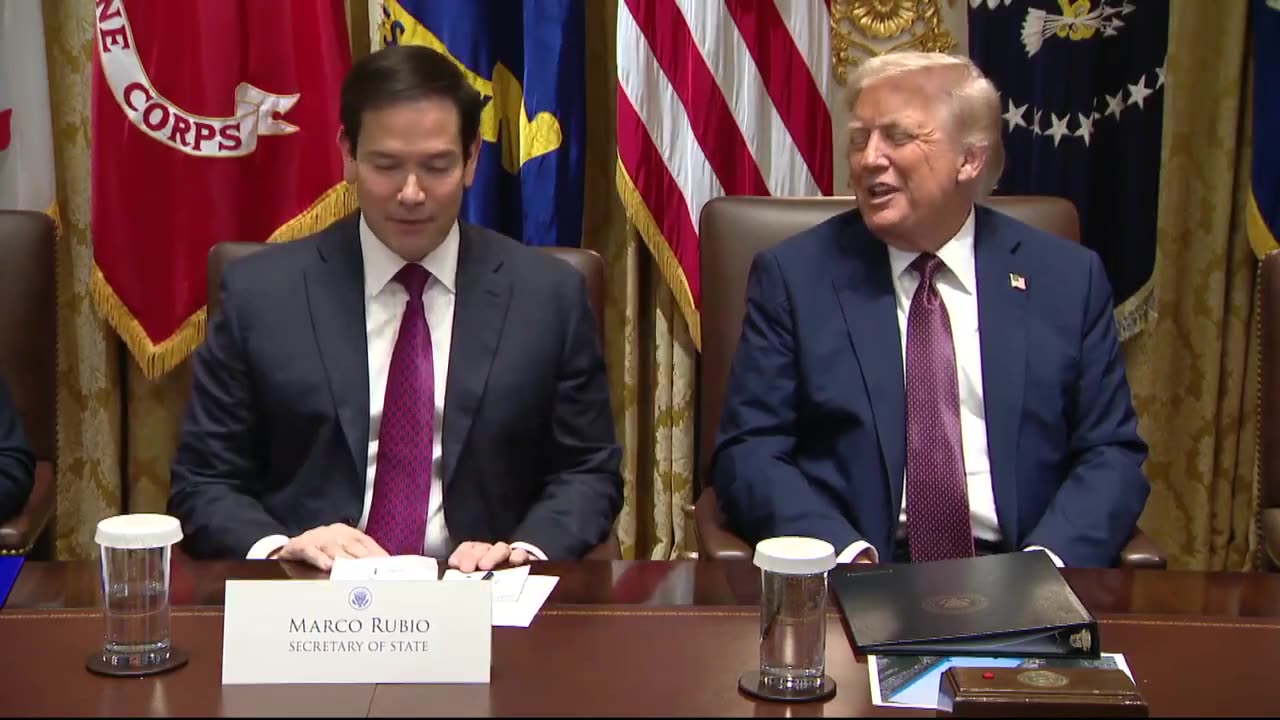 🤣 Secretary Marco Rubio at the Cabinet Meeting today