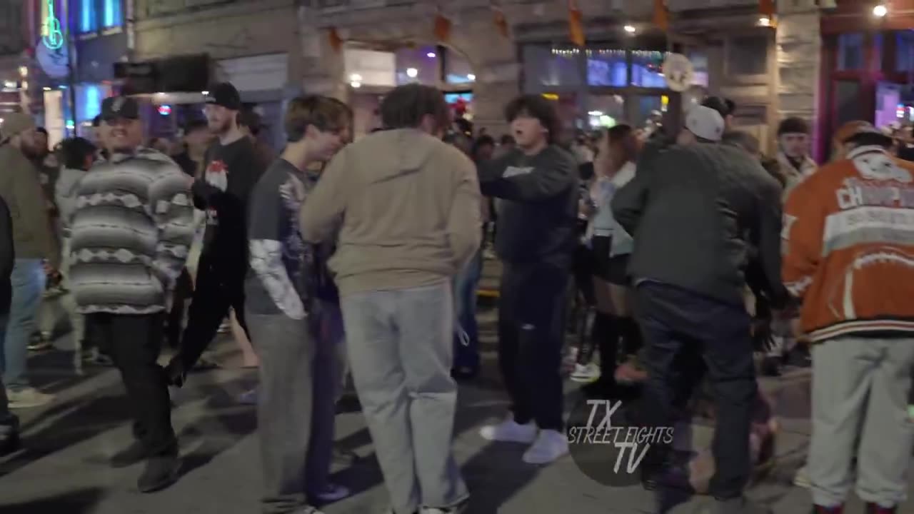 Street Fight Erupts on 6th Street Austin | January 11, 2025 Brawl Caught on Camera