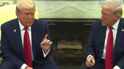 Peacemaker Trump scolds Warmonger Trump