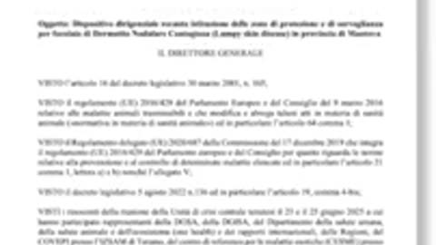 Sardegna penalizzata! Guardate cosa fa il ministero della Salute in provincia di Mantova.