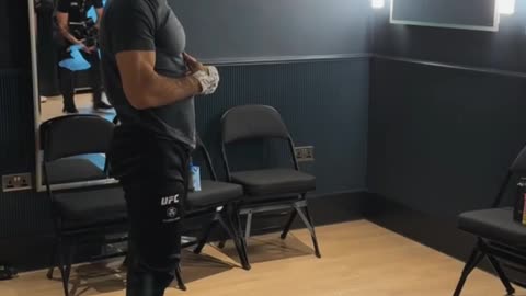 Belal Muhammad Praying in the Locker Room Before His Fight Against Jack Della Maddalena at UFC 315