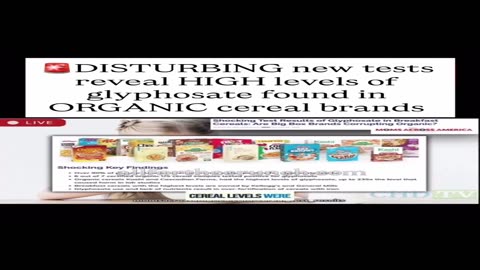 Glyphosate Found in Organic Cereals