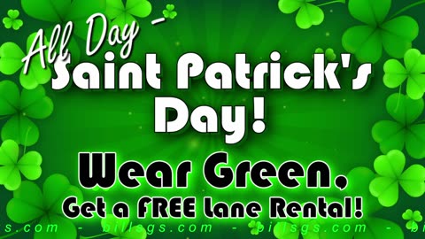 Wear Green Get your Lane FREE!