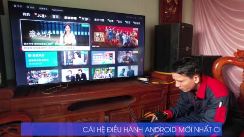 Cài HĐH Android mới nhất cho tivi xiaomi Pro A55 inches, tại thôn Hạ Côi