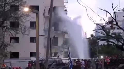 Pipelines burst in Tel Aviv after Iranian missiles struck the occupied territories