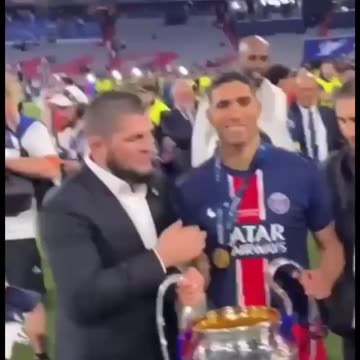 Khabib With Hakimi At Champions League Final