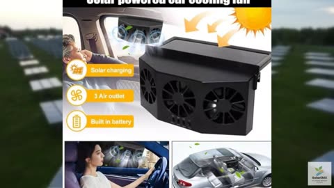 Car Window Solar Exhaust Fan,2024 New Solar Powered Ventilation Fan,Car Solar Po
