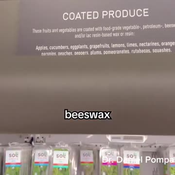 Right above the produce at Publix they are now telling you they are coating fruits and vegetables...