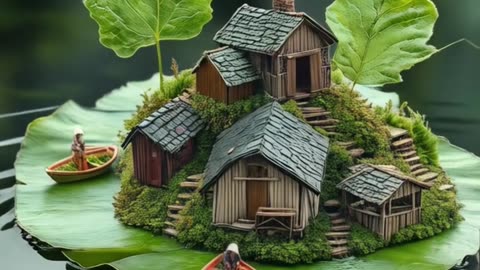🌱 Tiny Floating World: A Whole Life on a Single Leaf! 🌊