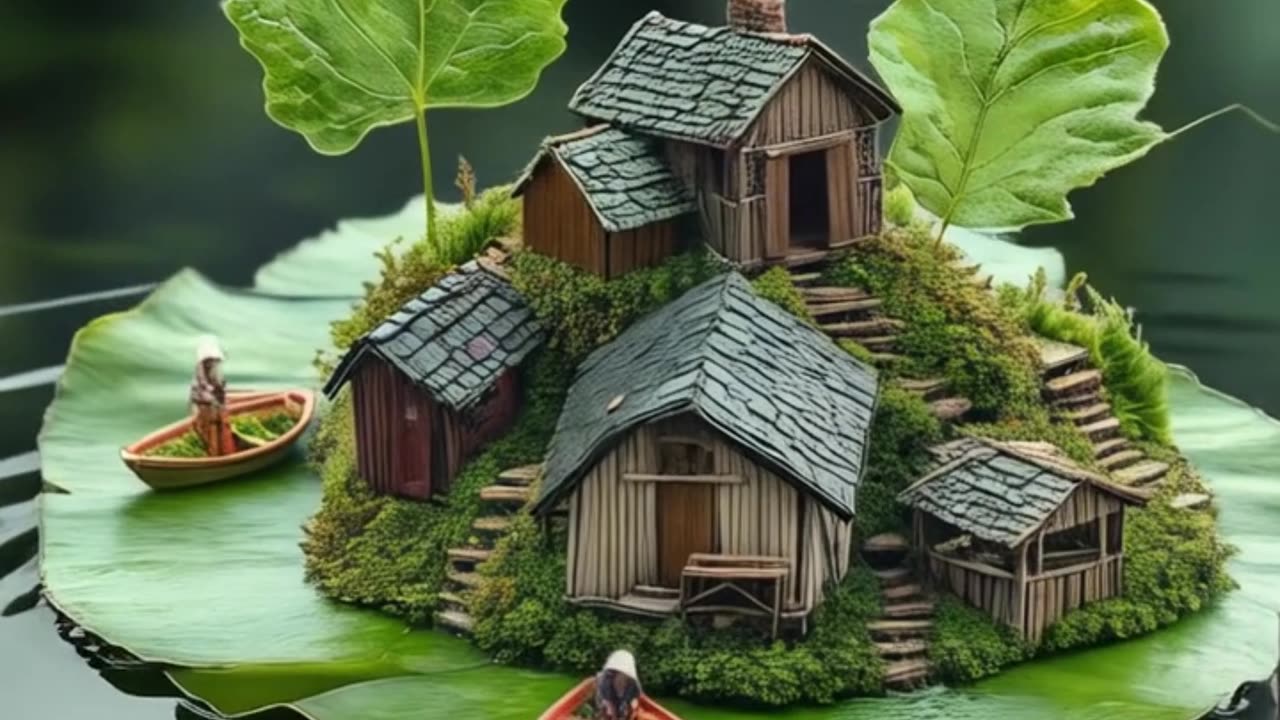 🌱 Tiny Floating World: A Whole Life on a Single Leaf! 🌊