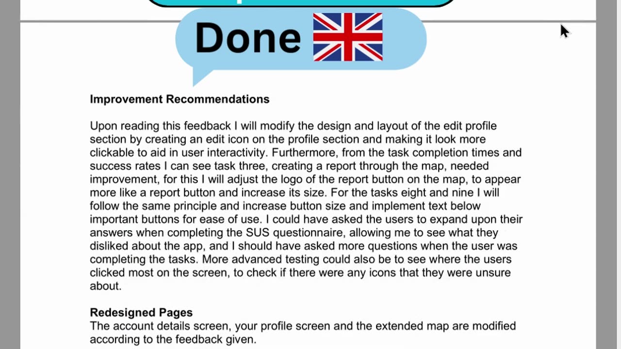 Student Work (Report) |CMP6214 Part 4 Mobile App Usability Testing Reel| Birmingham City University