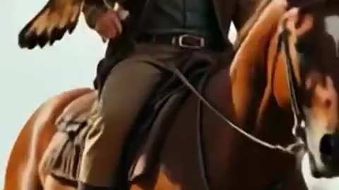 Man riding horse