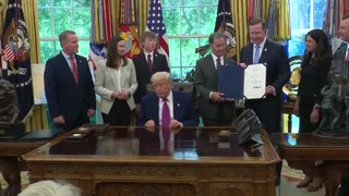 With A Pen Swipe, President Trump Saves 300 Jobs (VIDEO)