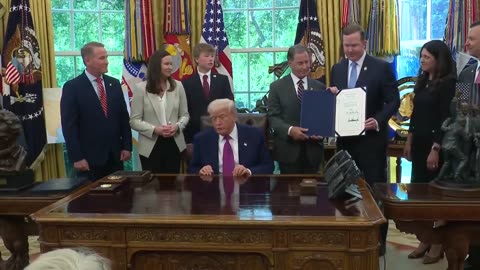 With A Pen Swipe, President Trump Saves 300 Jobs (VIDEO)