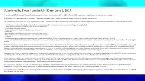 Dr. Andrew Huberman - ETS Sympathectomy Life Destroying Side effects - Please Help