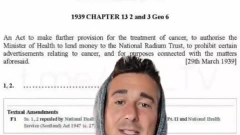 The Cancer act of 1939