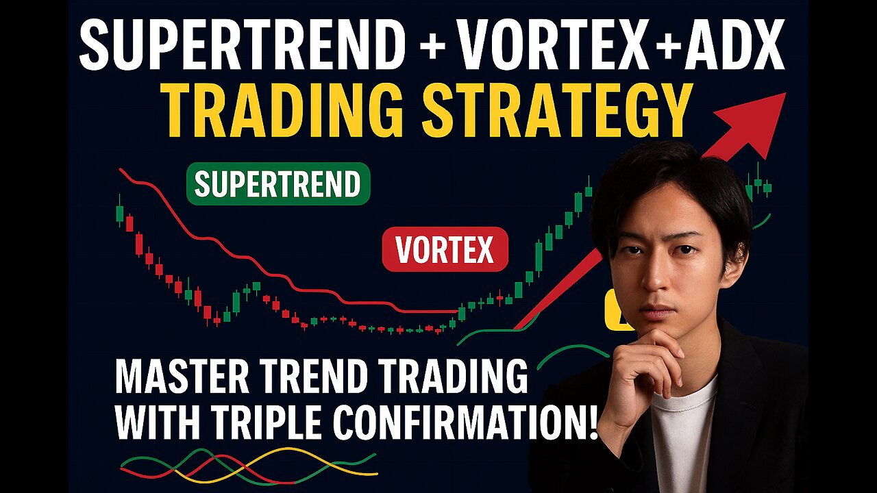 SuperTrend + Vortex + ADX Trading Strategy | Master Trend Trading with Triple Confirmation!