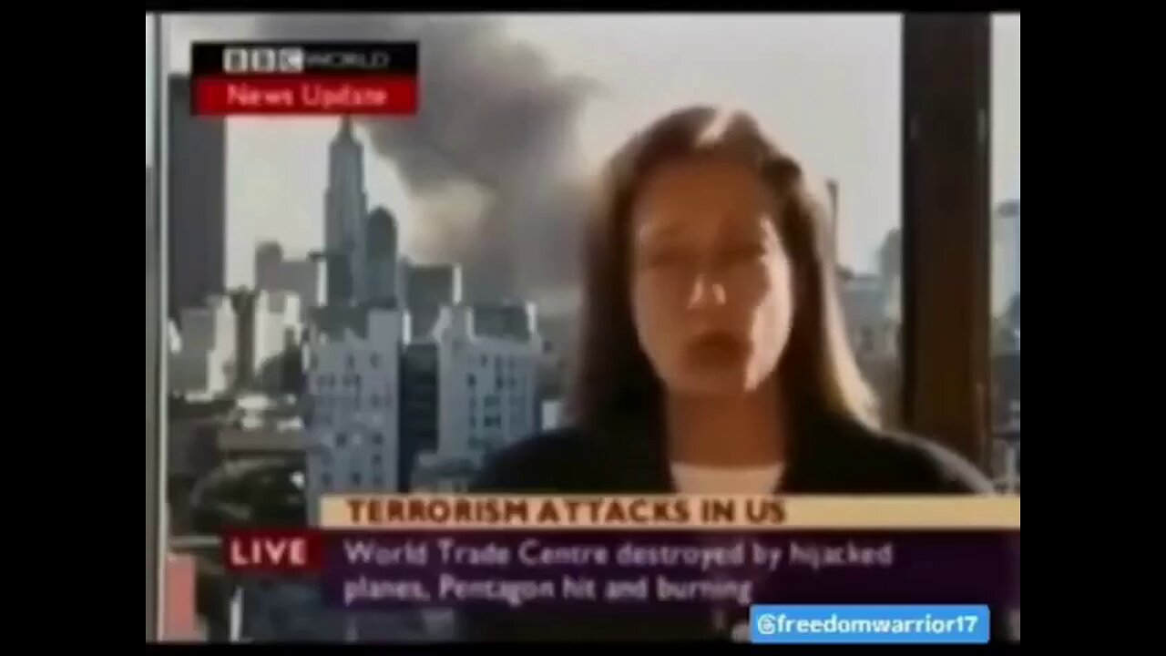 Reporting on the collapse of building 7 , 20 minutes before it actually did on 9/11