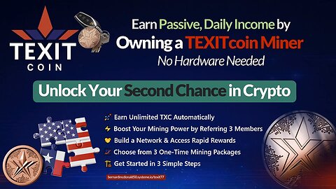 Earn Passive, Daily Income by Owning a TEXITcoin Miner – No Hardware Needed