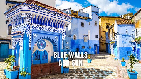Blue Walls and Sun #morocco #chefchaouen