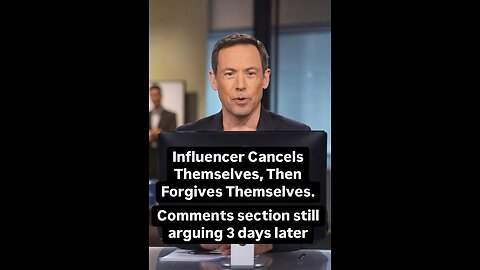 Influencer Cancels Themselves, Then Forgives Themselves
