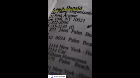BUSINESS INSIDER found JEFFREY EPSTEIN's 1990's ADDRESS BOOK, which included DONALD TRUMP'S INFO