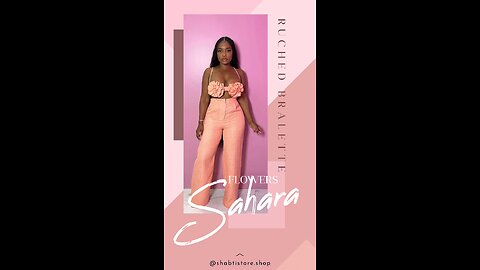 Sahara Flowers Two-Piece Botanical Bra with Balanced Trouser Design Set🌸