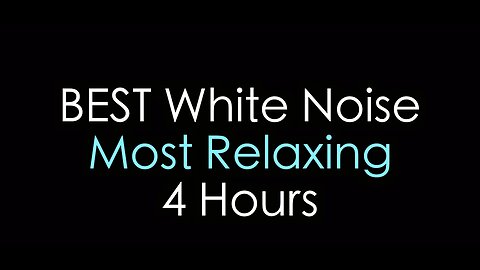 Relaxing White Noise 4 HOURS Black Screen