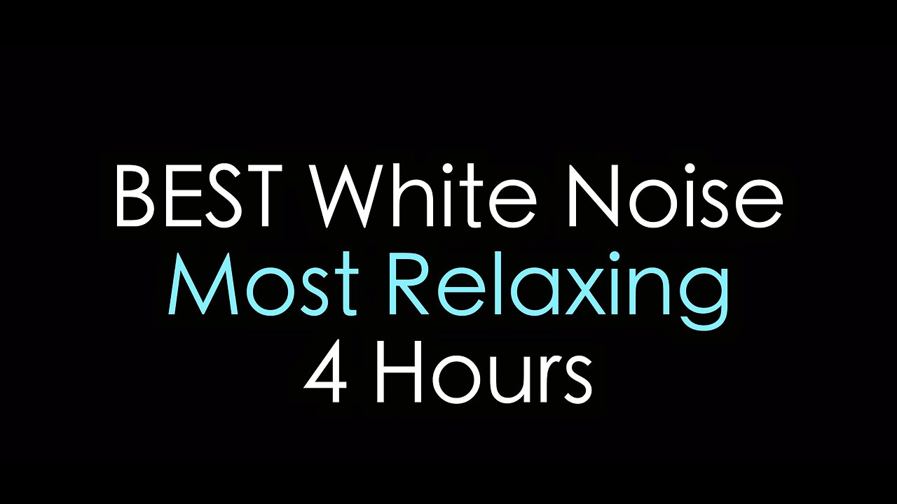 Relaxing White Noise 4 HOURS Black Screen