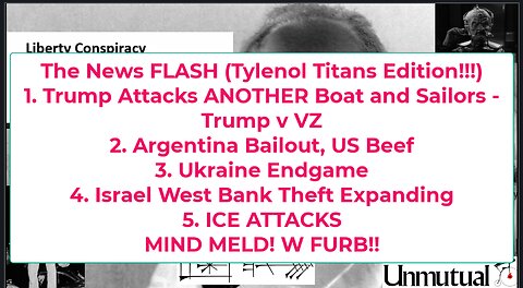Liberty Conspiracy Live 10-22-25 More US Murders at Sea, ICE Terrorism Grows, Israel, Argentine $
