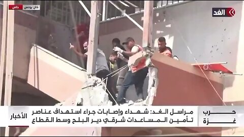 Horrific Footage showing israel directly targeting medicall team saving people at Nasser Hospital