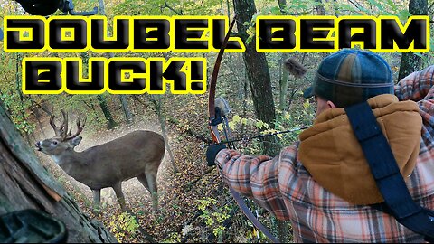 Double Beam Buck Taken with a Traditional Bow!