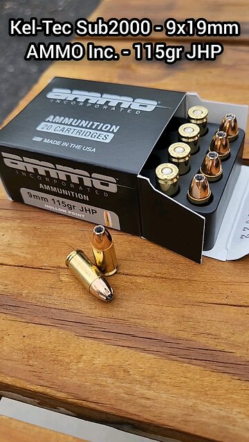 [Chrono] (9x19mm) Kel-Tec Sub2000 - AMMO Inc. 115gr JHP